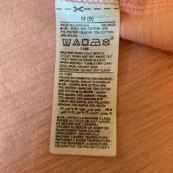 Old Navy Womens Boho Lace Crochet Flutter Sleeve Top Pink Size M. - Picture 6 of 7